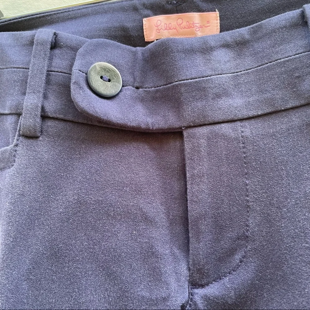 Lilly Pulitzer Luxury Solid True Navy Capri Pants size 4 - Picture 8 of 16